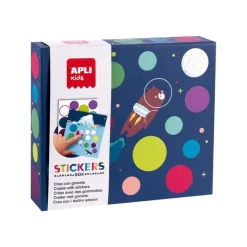 APLI kids - Jeu de gommetes pour enfants - Lune, ciel et soleil