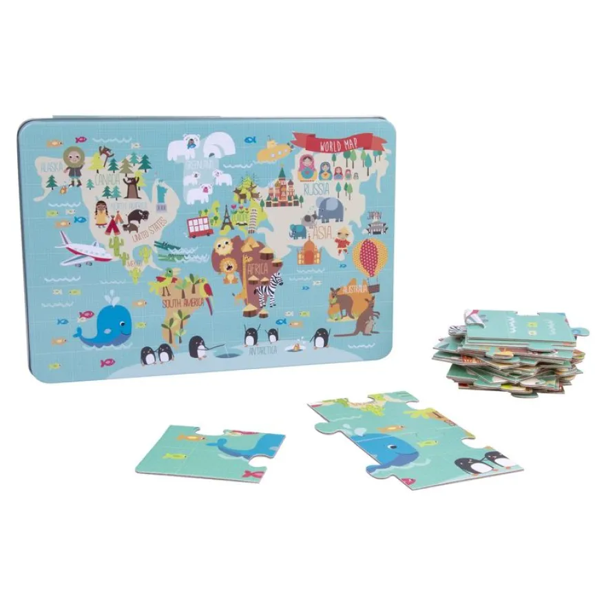 Apli Kids - Puzzle 24 pièces - map monde