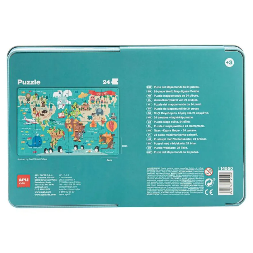 Apli Kids - Puzzle 24 pièces - map monde