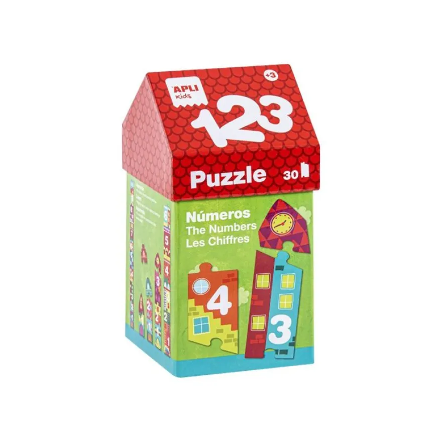 Apli Kids - Puzzle maisonnette 123 - les chiffres