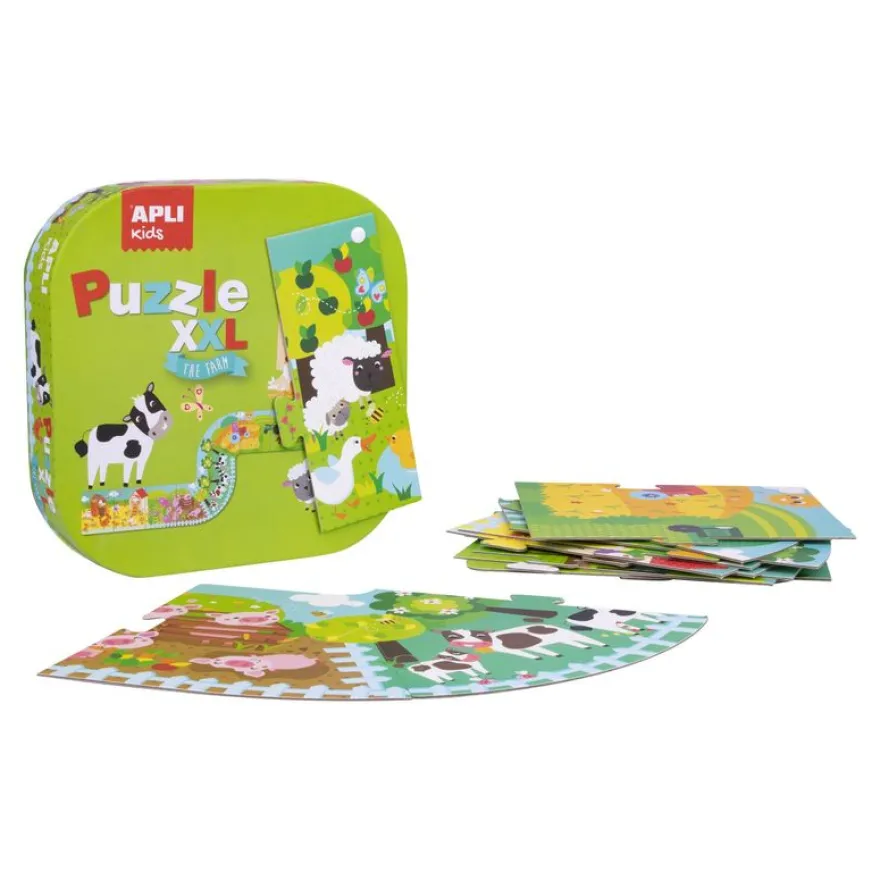 Apli Kids - Puzzle XXL 12 pièces - la ferme