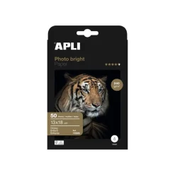 APLI Photo Bright - papier photo - brillant - 50 feuille(s) - 130 x 180 mm - 240 g/m²