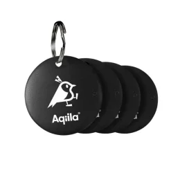 Aqiila Tagbird - 4 Trackers étanches IP67 - noir