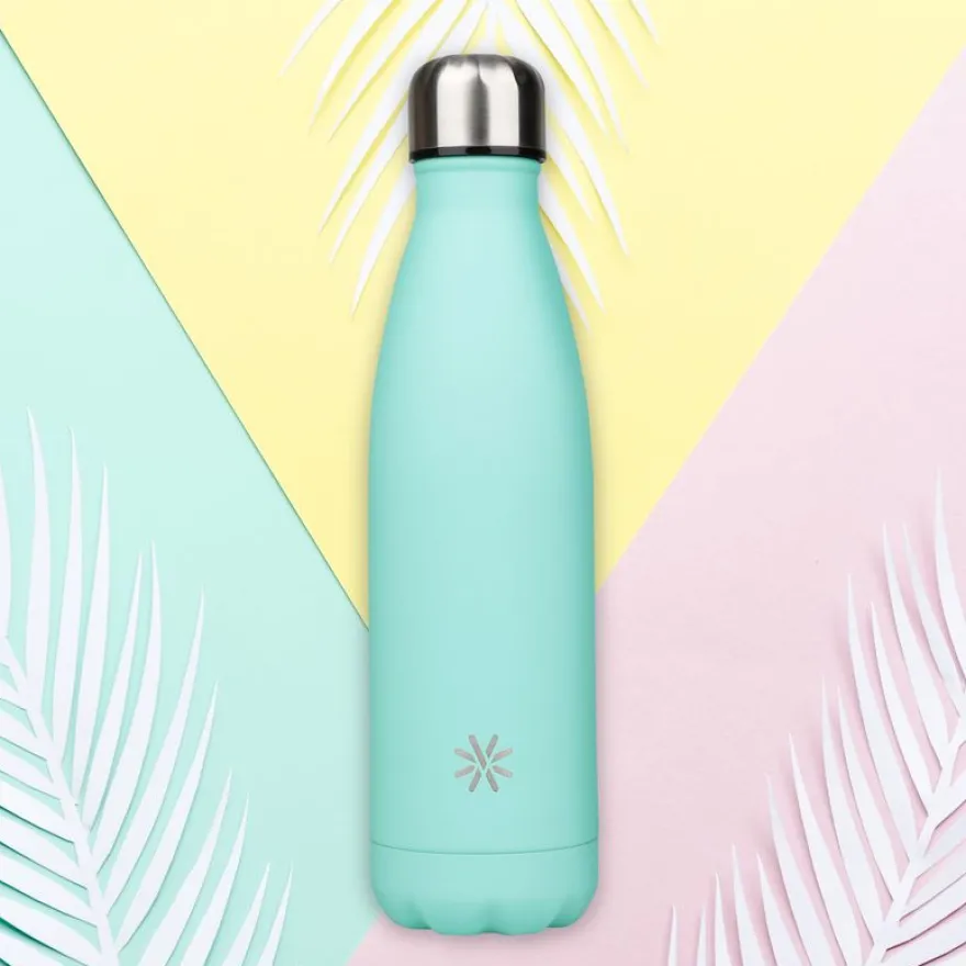 Aqua Pastel - Gourde Bouteille isotherme 500 ml - double paroi - disponible dans différentes couleurs - Viquel