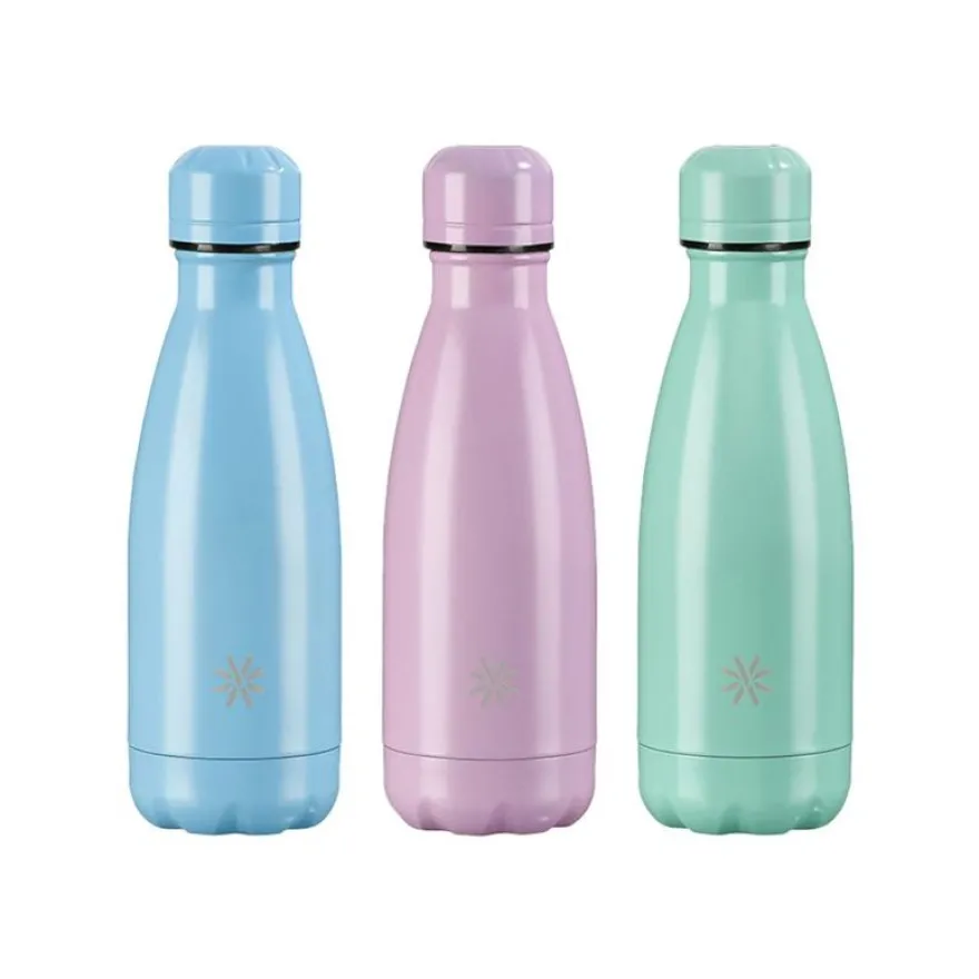 Aqua Pastel - Gourde Bouteille isotherme 350 ml - double paroi - disponible dans différentes couleurs - Viquel