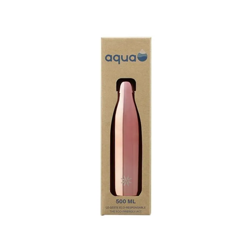 Aqua Precious Metal - Gourde Bouteille isotherme 500 ml - double paroi - disponible dans différentes couleurs - Viquel