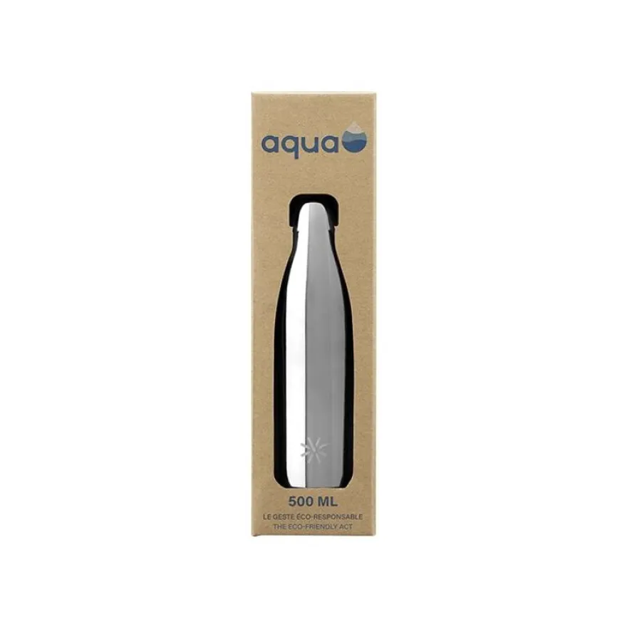Aqua Precious Metal - Gourde Bouteille isotherme 500 ml - double paroi - disponible dans différentes couleurs - Viquel