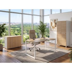 Armoire basse JAZZ+ - L80 x H71 x P48 - 3 portes - Hêtre