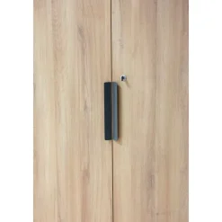 Armoire haute ARCADE - L81 x H184 x P45 - 2 portes - chêne/anthracite