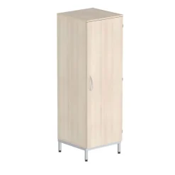 Armoire MÉTIS - 1 porte - charnière à droite - 1/2 penderie et lingerie - mélaminé/époxy - L66xP64xH183 cm