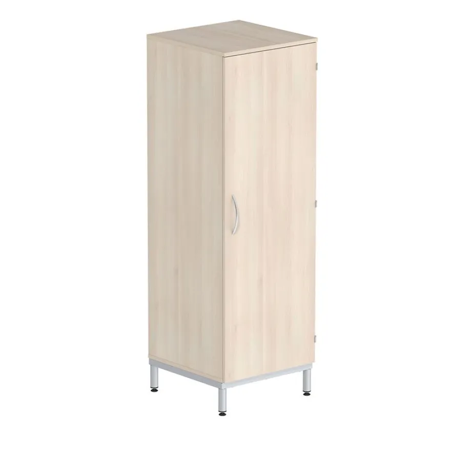 Armoire MÉTIS - 1 porte - charnière à droite - 1/2 penderie et lingerie - mélaminé/époxy - L66xP64xH183 cm