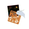 Avenue Mandarine Graffy Scratch - Jeu de cartes à gratter et de pochoirs - 400 g - 24 feuilles