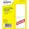 Avery - 1000 étiquettes à cheval pré-imprimées Soldé - 50 x 125 mm - Blanc/Rouge