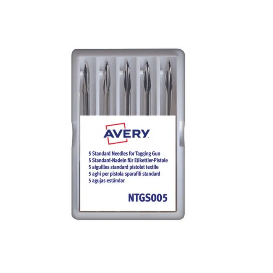 Avery - 5 Aiguilles standard pour pistolet textile
