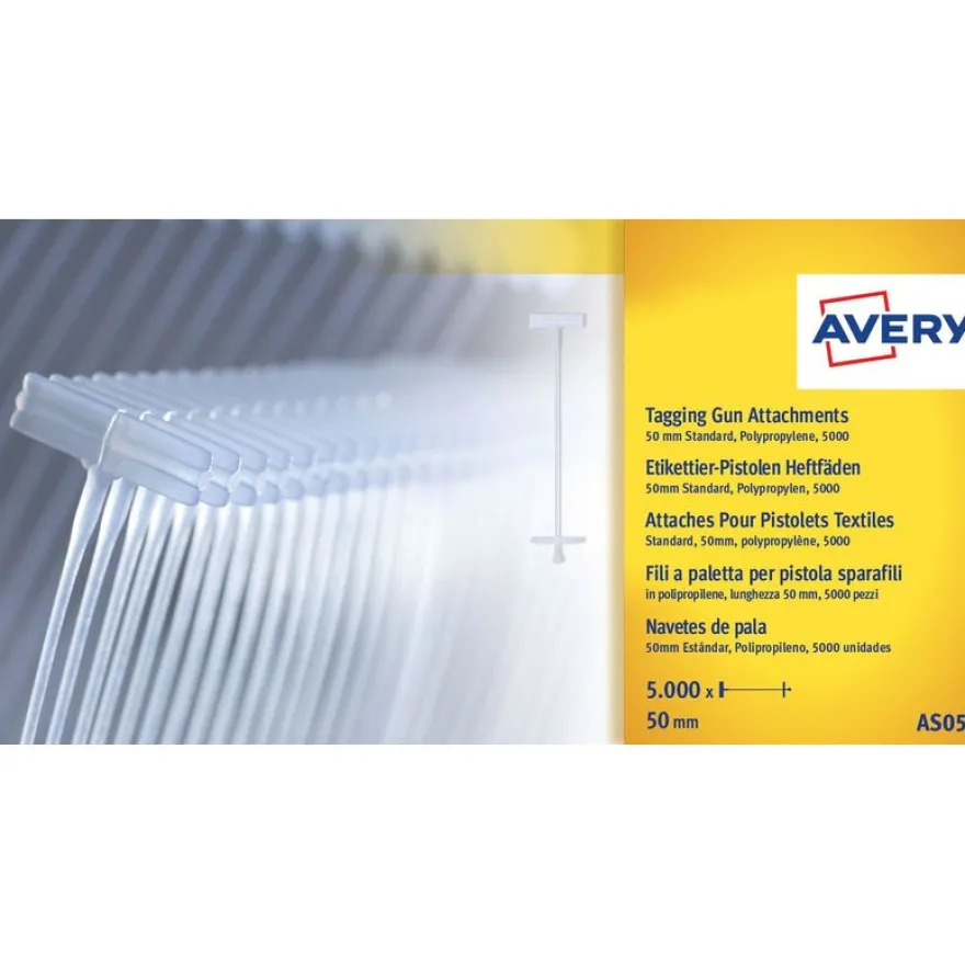 Avery - 5000 Attaches standard pour pistolet textile - 50 mm