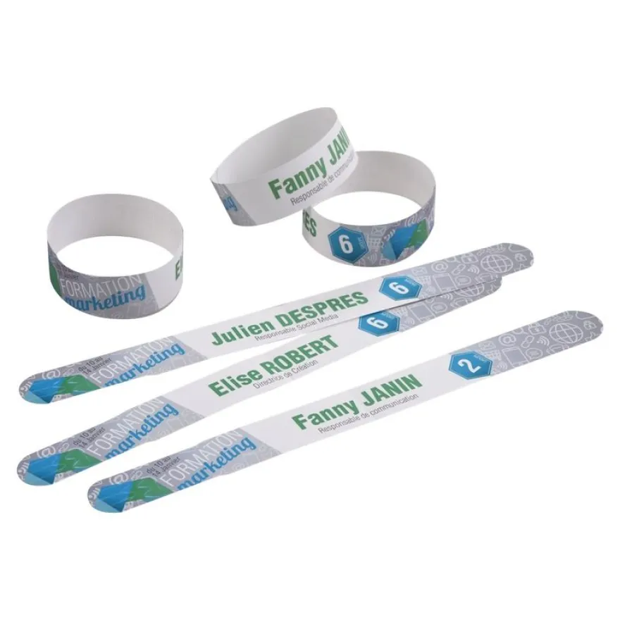 Avery - 50 bracelets indéchirables - 18 x 265 mm - blanc