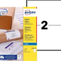 Avery - 30 Etiquettes adhésives d'expédition - 199,6 x 143,5 mm -blanches