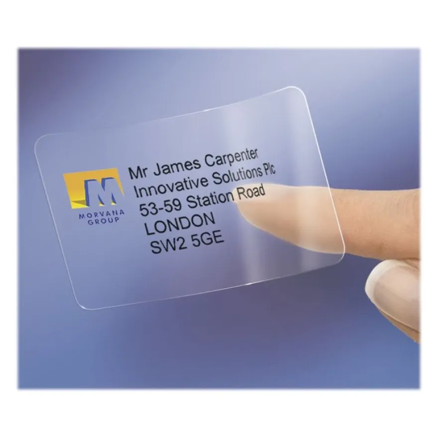 Avery - 525 Étiquettes adresse transparentes - 63,5 x 38,1 mm - Impression laser - réf L7560-25