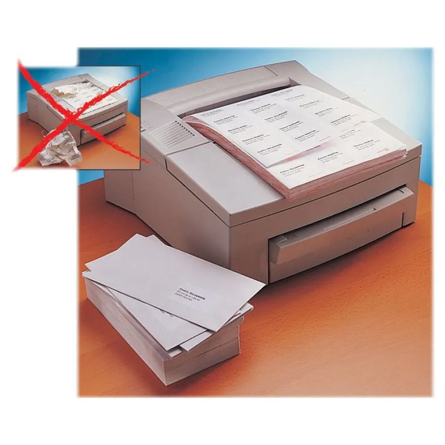 Avery - 2400 Étiquettes adresse blanches - 63,5 x 33,9 mm - Impression laser - réf L7159-100