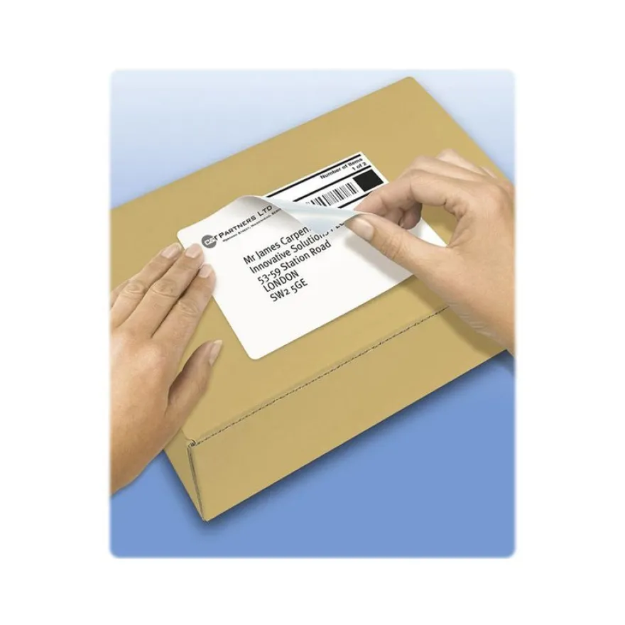 Avery - 100 Étiquettes adresse blanches - 99,6 x 289,1 mm - Impression laser - réf L7167-100
