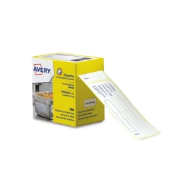 Avery - 300 Étiquettes amovibles de traçabilite pré-imprimées - 98 x 40 mm - boîte distributrice