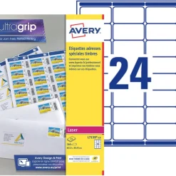 Avery - 360 Étiquettes Mon timbre en ligne - 63,5 x 33,9 mm - Impression laser - réf L7159-15