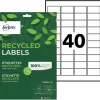 Avery - 600 Étiquettes recyclées blanches - 45,7 x 25,4 mm - Impression laser ou jet d'encre - réf LR7654-15