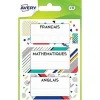 Avery - 15 Étiquettes scolaires matières scolaires graphiques