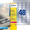 Avery - 960 Étiquettes ultra résistantes métalliques - 45,7 x 21,2 mm - Impression laser - réf L6009-20