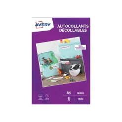 Avery - Autocollants kraft - 8 feuilles A4