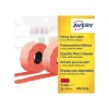 Avery - Boîte de 10 rouleaux de 1200 étiquettes de prix - 26 x 16 mm - rouge