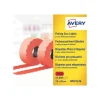 Avery - Boîte de 10 rouleaux de 1500 étiquettes permanentes - 12 x 26 mm - rouge
