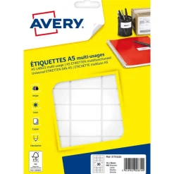 Avery - Etui A5 - 480 Étiquettes multi-usages blanches - 19 x 38 mm - réf ETE030
