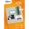Avery - Papier pour 80 cartes de visite à bords lisses 85 x 54 mm - 260 g/m² - impression jet d'encre - 10 feuilles