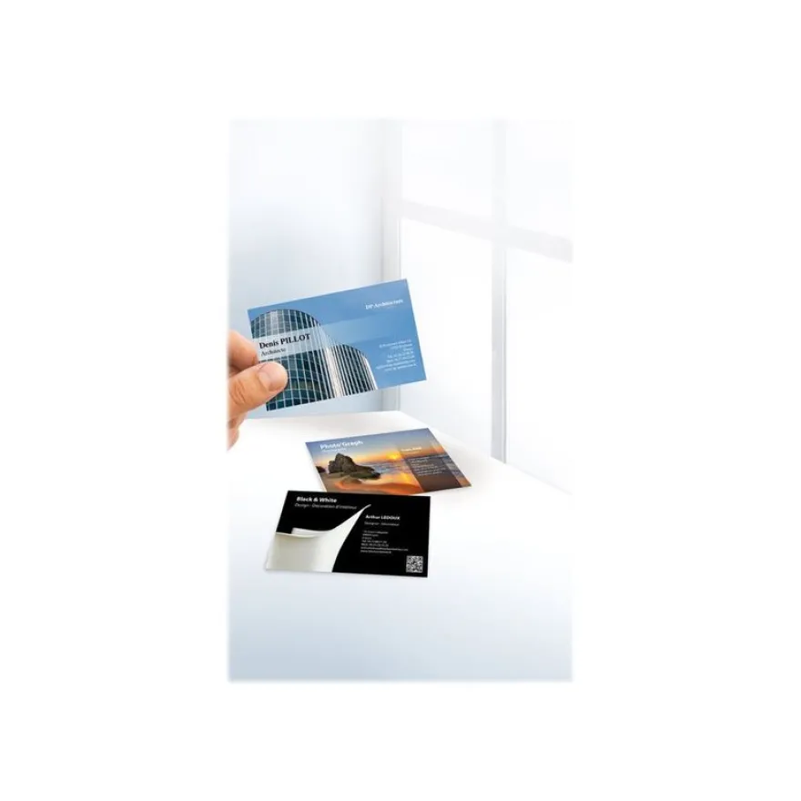 Avery - Papier pour 40 cartes de visite à bords lisses 85 x 54 mm - 240 g/m² - impression jet d'encre - 5 feuilles