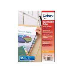 Avery - Pochette intercalaire 12 positions - A4 Maxi - polypropylène