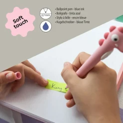 Back2Fun - Stylo original en forme d’hippocampe rose - tout doux et super fun