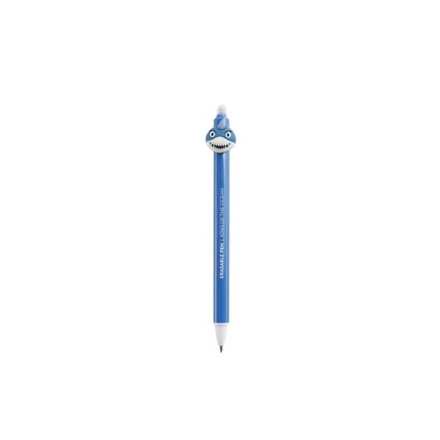 Back2Fun - crayon effaçable requin - encre bleue thermosensible - gomme intégrée - papeterie créative pour enfants