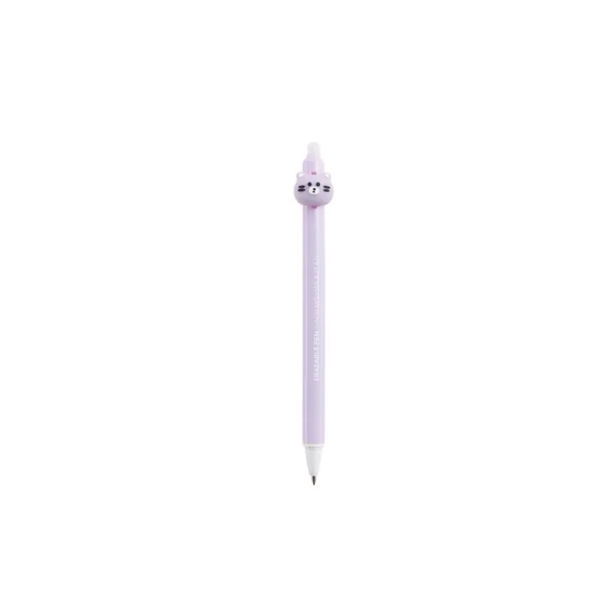 Back2Fun - Un stylo effaçable à tête de chat adorable - pour écrire - effacer et recommencer