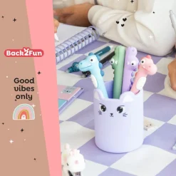 Back2Fun - Stylo fantaisie pour enfants en forme d'hippocampe bleu qui donne envie d’écrire