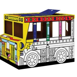 Bankers Box - Bus en carton ondulé à colorier