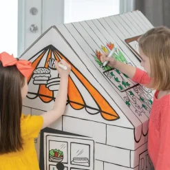 Bankers Box - Maison restaurant en carton ondulé à colorier