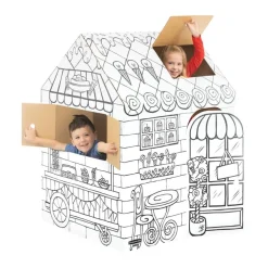 Bankers Box - Maison restaurant en carton ondulé à colorier