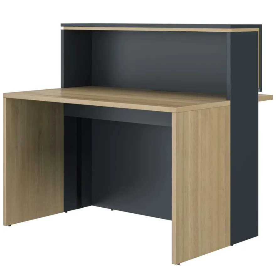 Banque d'accueil droite ZOOM - L120 cm - chêne bocage