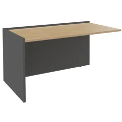Banque d'accueil Module de départ bas OLA - L82,5 x H75,5 x P82,5 cm - structure carbone, plateau chêne clair