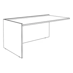 Banque d'accueil Module de départ bas OLA - L82,5 x H75,5 x P82,5 cm - structure carbone, plateau chêne clair