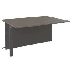 Banque d'accueil Module intermédiaire PMR OLA - L100 x H72,5 x P115 cm - structure carbone, plateau chêne gris