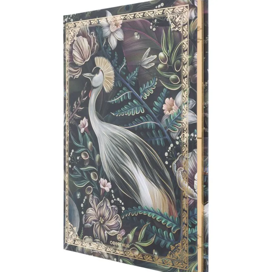 Baroque - carnet a4 rigide ligné - 200 pages - grues