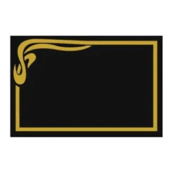 Bequet - 50 Étiquettes "liseré" or sur fond noir - 6 x 4 cm