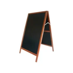 Bequet - Chevalet de trottoir ardoise "Alizé" - cadre bois exotique - 115 x 65 cm